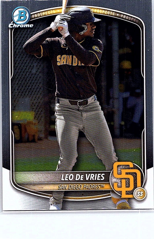 2025 Bowman Chrome LEO DE VRIES #BCP-204 Padres 1st Prospect Baseball RC