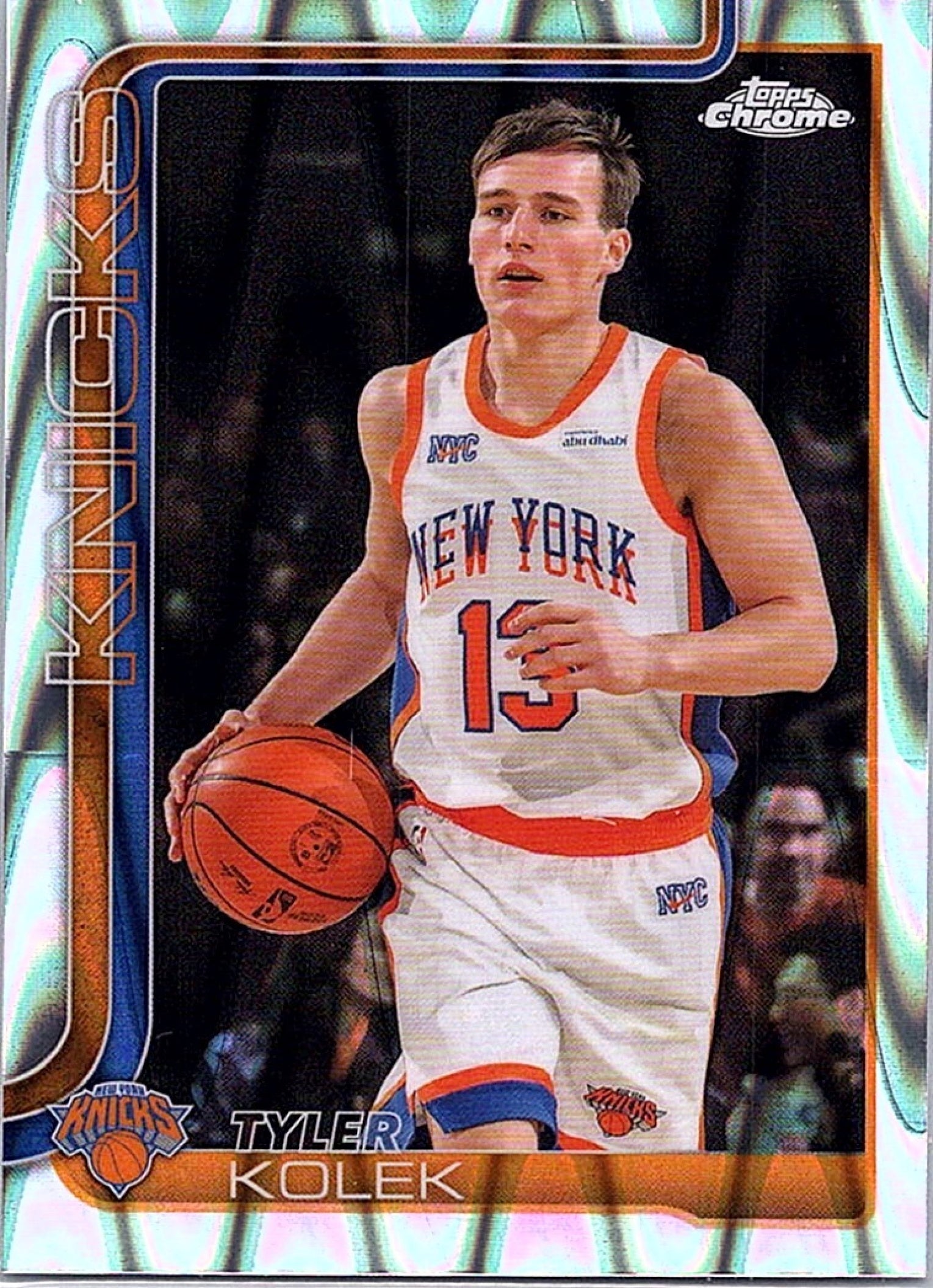2025-26 Topps Chrome TYLER KOLEK #139 RayWave Refractor Knicks