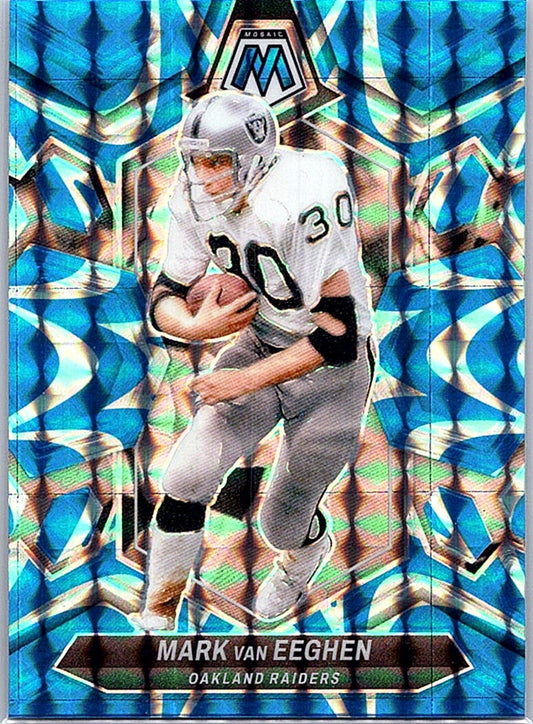 2024 Panini Mosaic MARK VAN EEGHEN #250 Reactive Blue Prizm Raiders