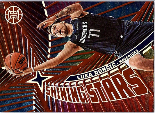 2021-22 Panini Illusions LUKA DONCIC #9 Shining Stars Orange Mavericks