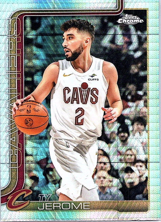 2025-26 Topps Chrome TY JEROME #4 Prism Refractor Cavaliers