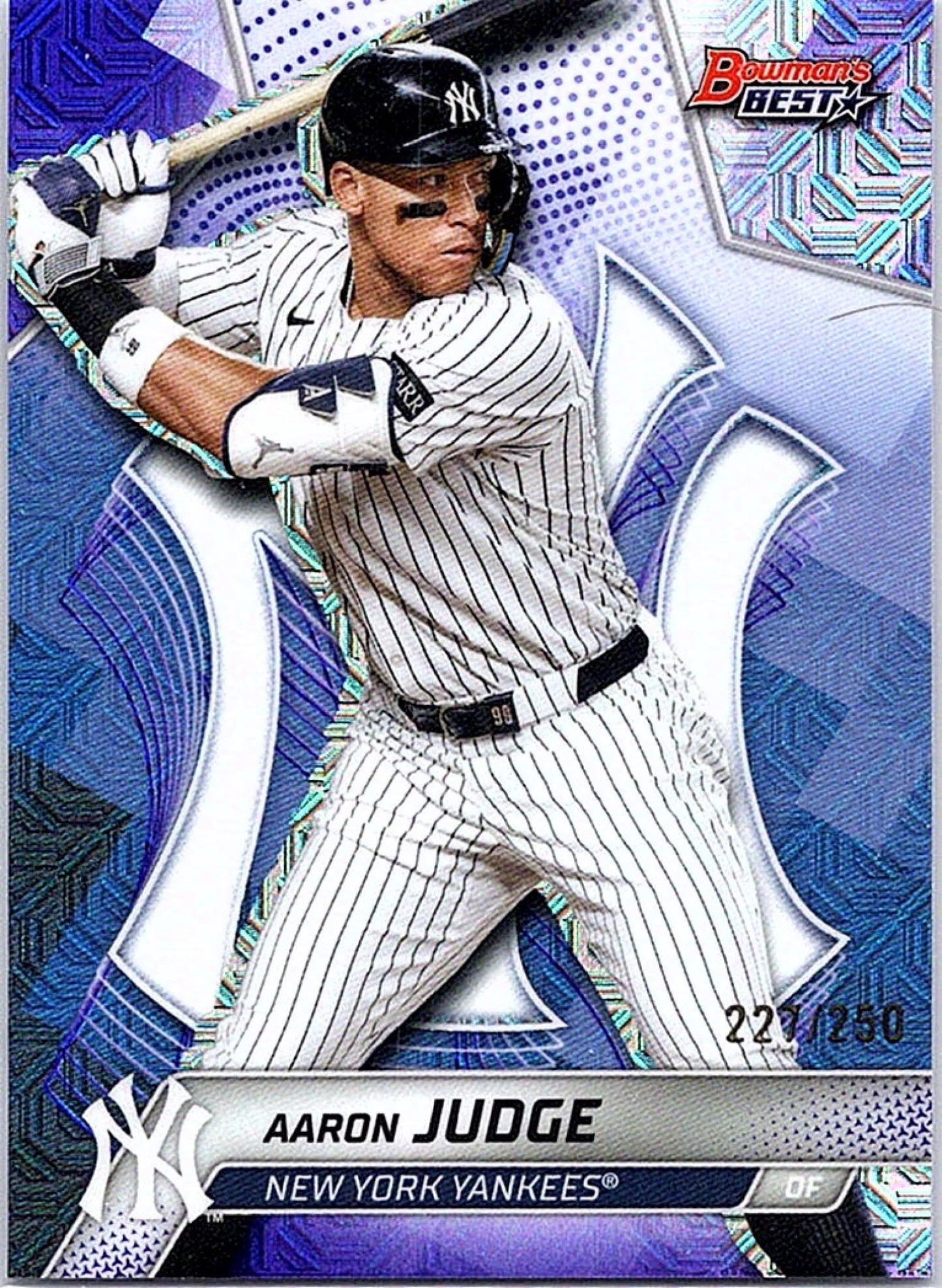 2025 Bowman's Best AARON JUDGE #38 Purple Mojo Refractor /250 Yankees