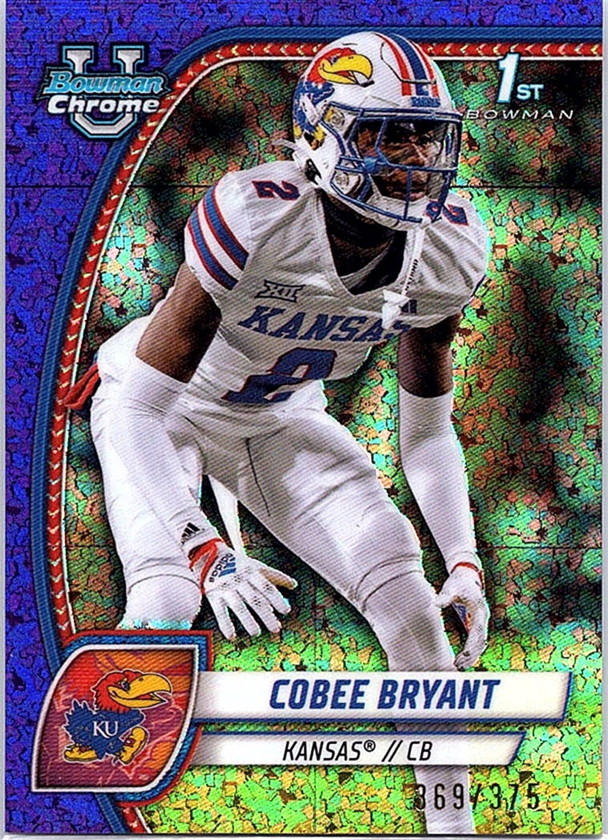 2024 Bowman Chrome University Cobee Bryant #44 Purple Mini Diamond Ref /375