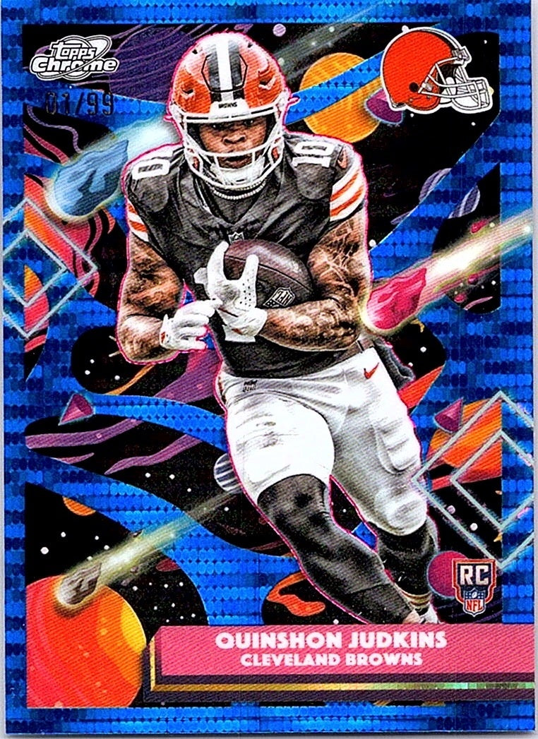 2025 Topps Cosmic Chrome QUINSHON JUDKINS #124 Blue Moon Refractor /99 RC Browns