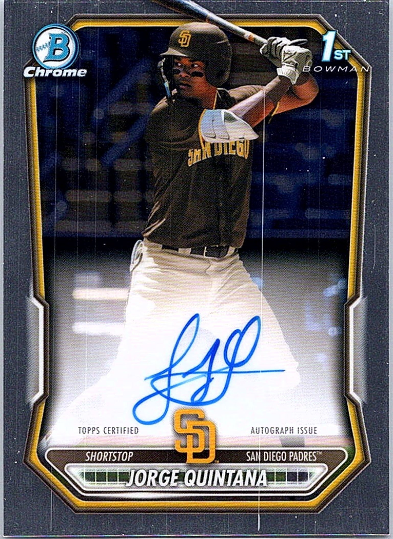 2026 Bowman JORGE QUINTANA #CPA-JQ 1st Prospect Auto Padres Baseball RC