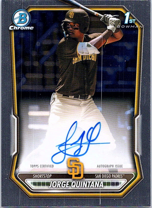 2026 Bowman JORGE QUINTANA #CPA-JQ 1st Prospect Auto Padres Baseball RC