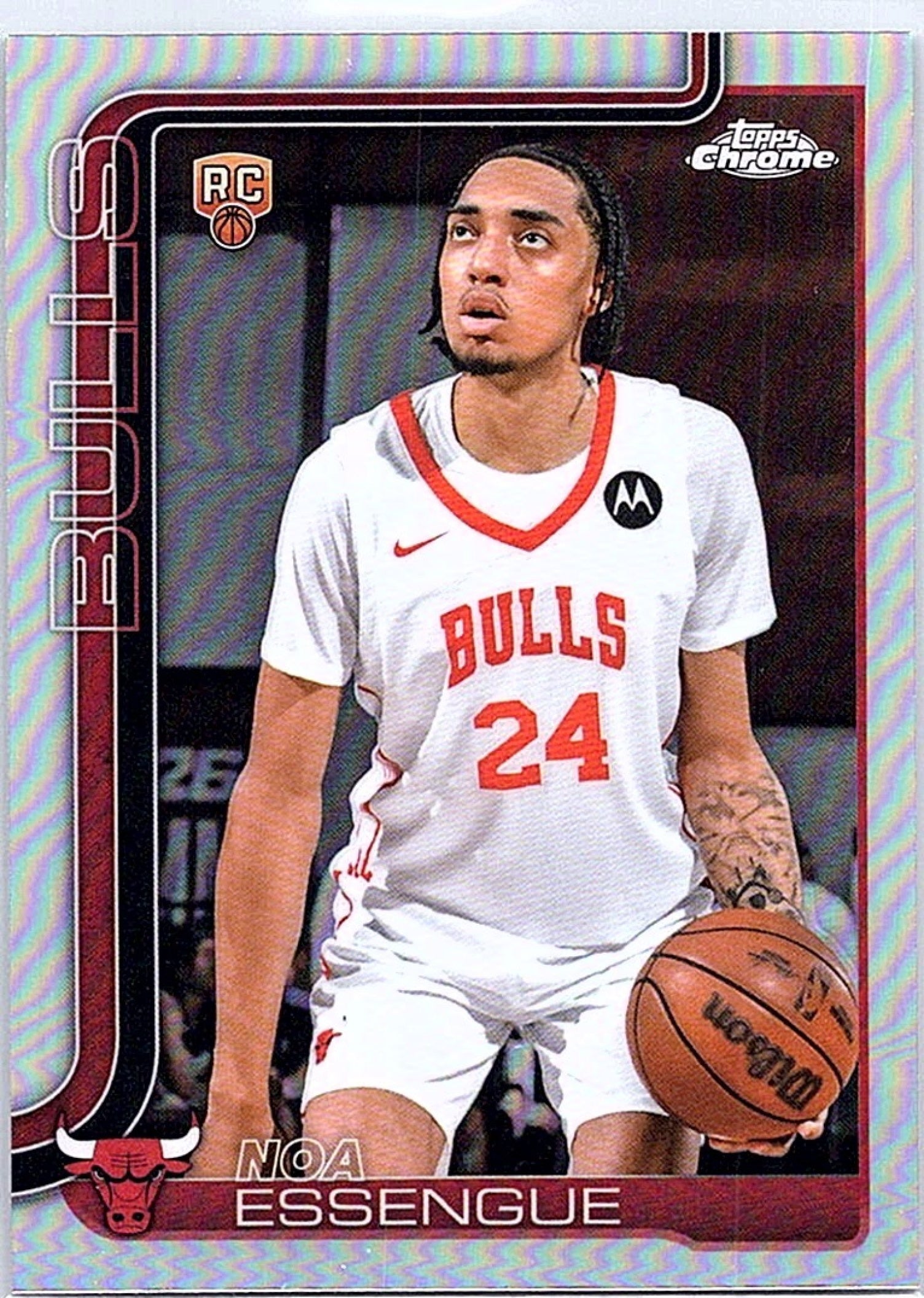 2025-26 Topps Chrome NOA ESSENGUE #262 Refractor RC Bulls