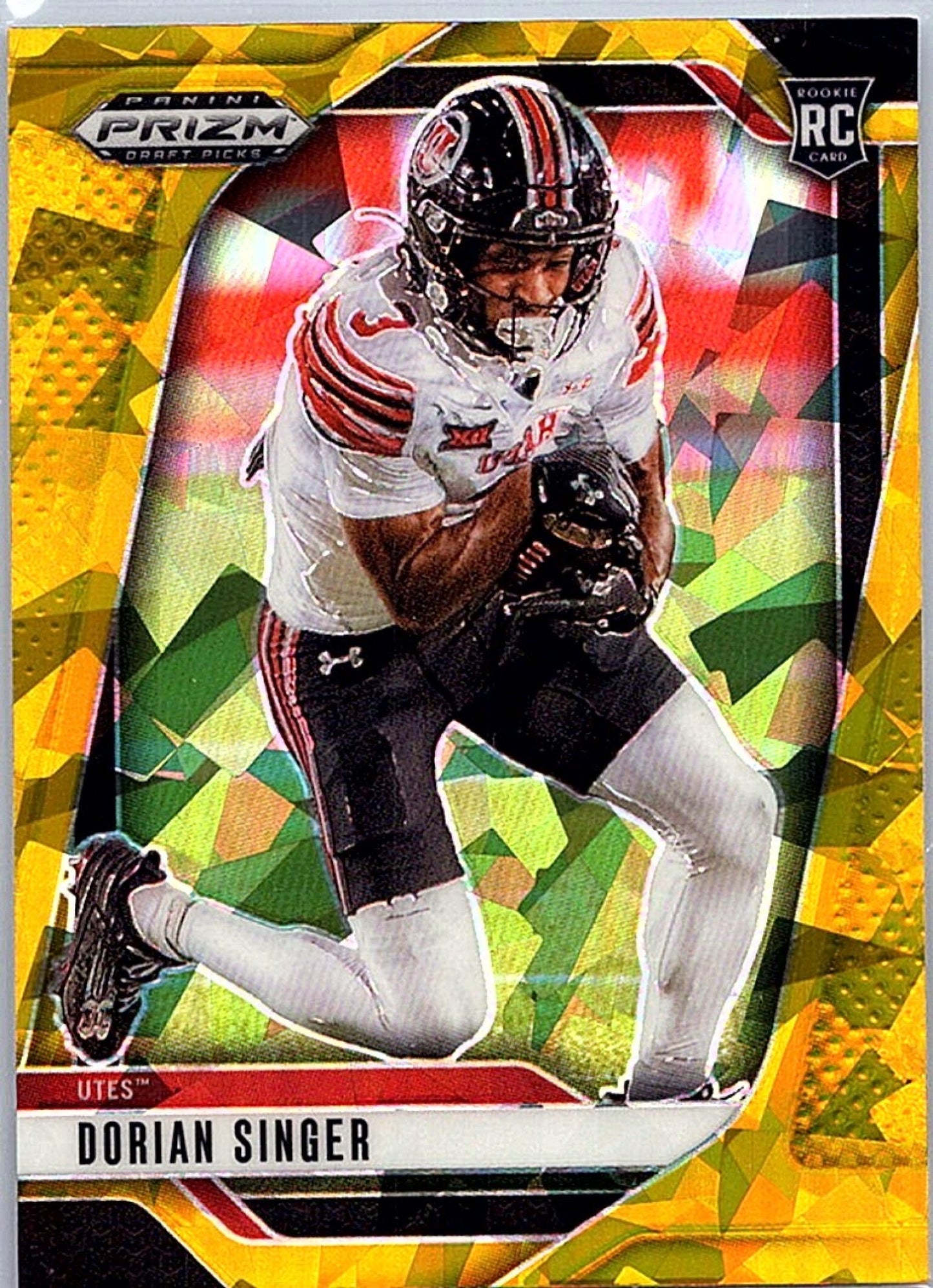 2025 Panini Prizm Draft Picks DORIAN SINGER #168 Gold Ice Rated Prospect Utes