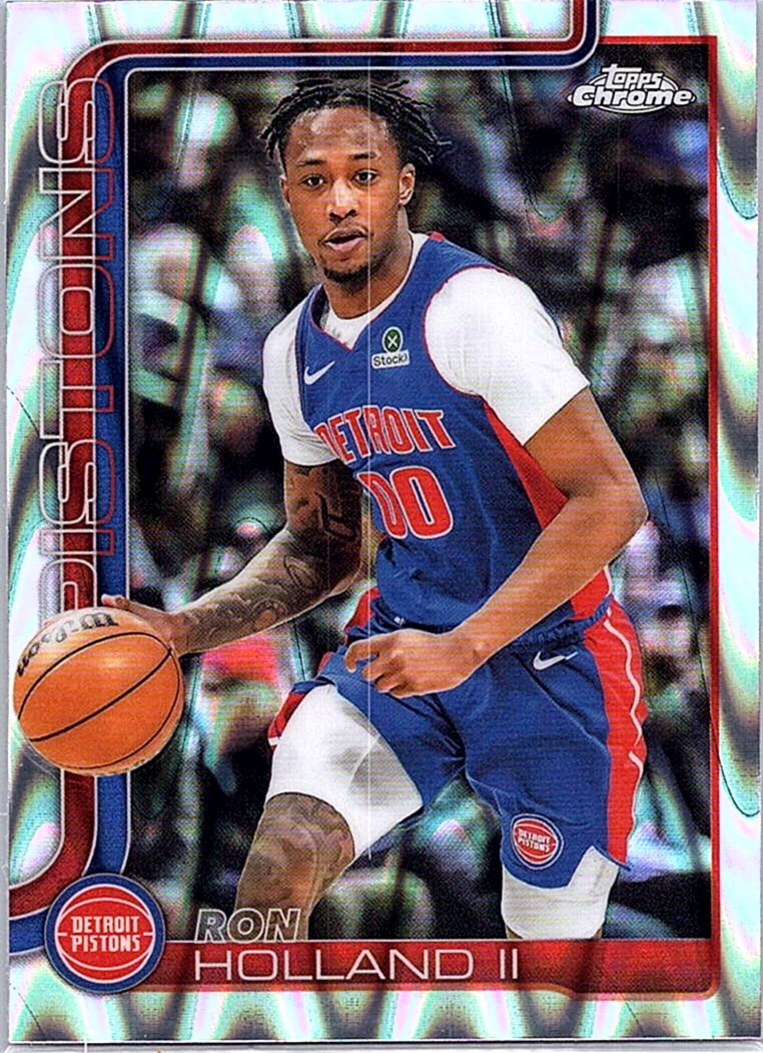 2025-26 Topps Chrome RON HOLLAND II #16 RayWave Refractor Pistons