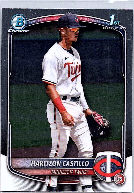 2025 Bowman Chrome HARITZON CASTILLO #BCP-161 1st Prospect Twins Baseball RC