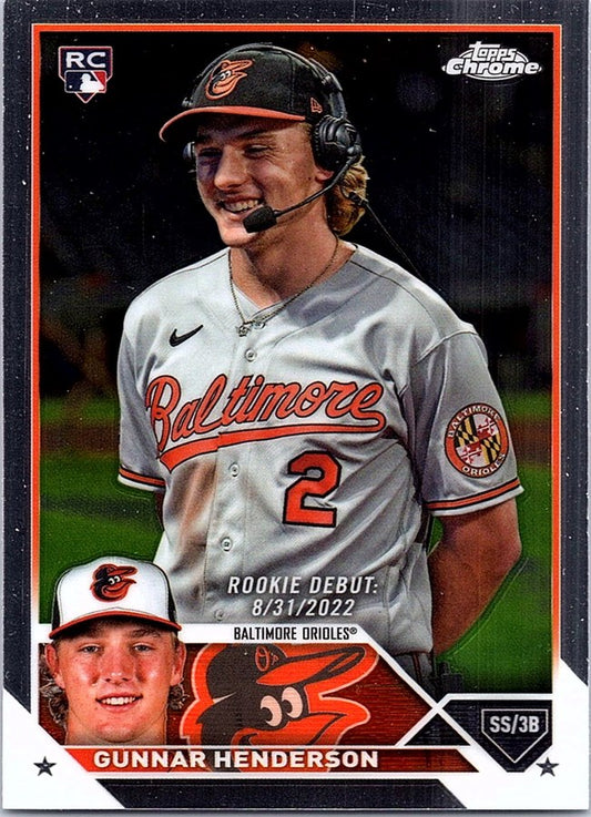 2023 Topps Chrome Update Baseball GUNNAR HENDERSON #USC208 RC Baltimore Orioles