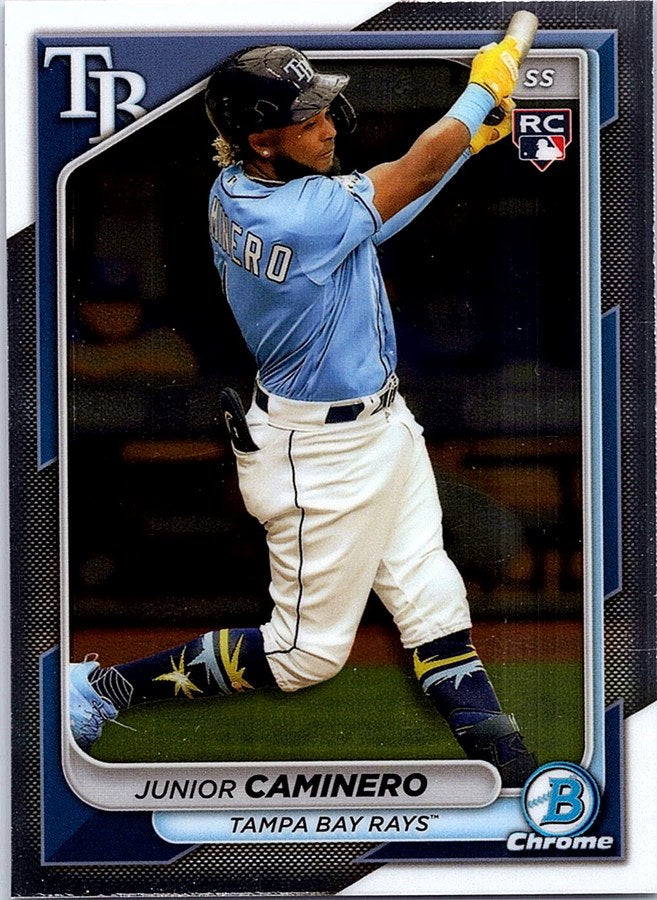 2024 Bowman Chrome Baseball JUNIOR CAMINERO #56 RC Tampa Bay Rays
