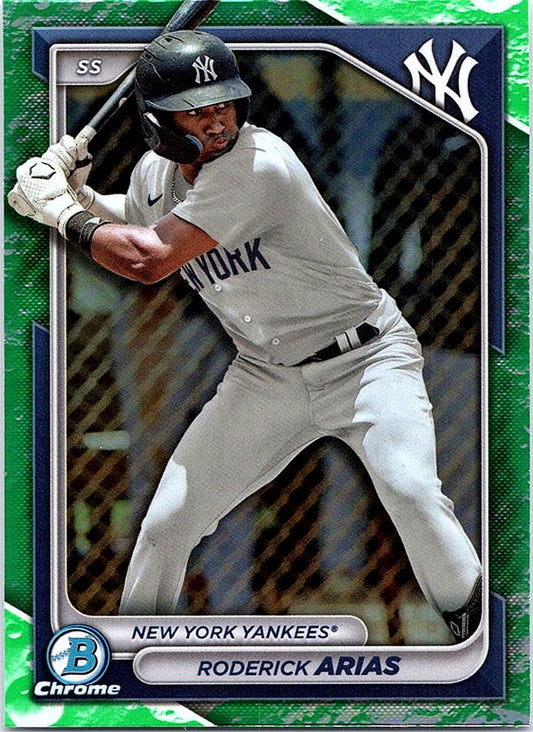 2024 Bowman Prospects RODERICK ARIAS #BP-100 Green Pattern New York Yankees