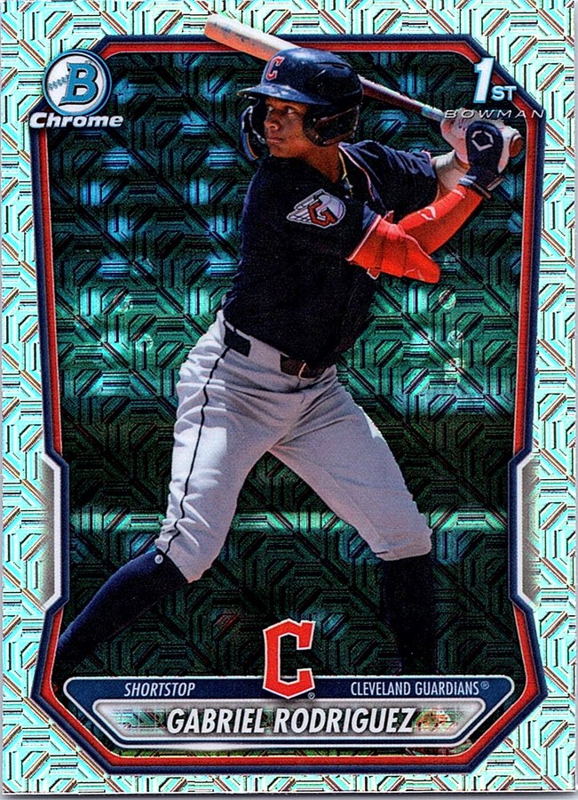 2026 Bowman Mega Box Baseball GABRIEL RODRIGUEZ #BCP-118 Aqua Mojo Refractor