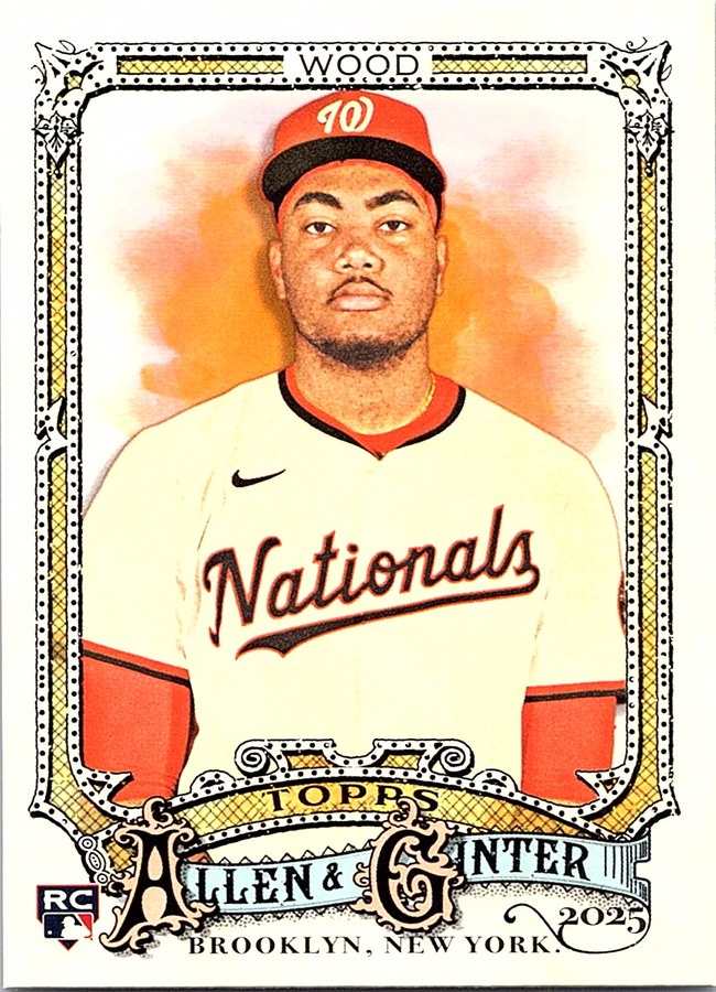 2025 Topps Allen & Ginter Baseball JAMES WOOD #101 RC Washington Nationals