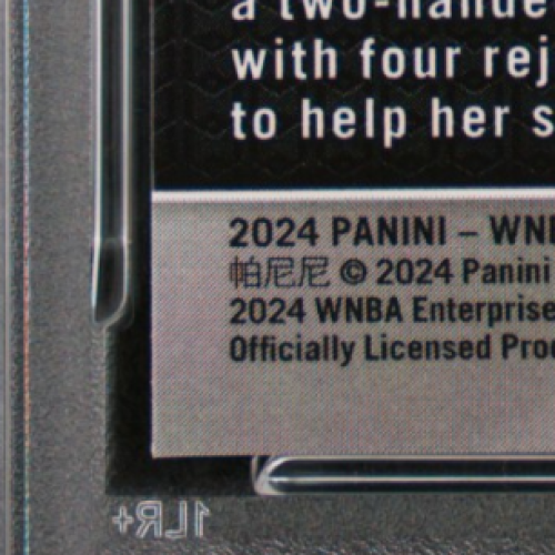 2024 Panini WNBA Prizm CAMERON BRINK #143 Orange Velocity RC Sparks PSA 10